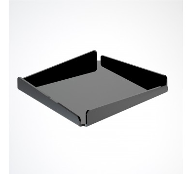 E-629 - Vassoio in plexiglass nero - Spessore 3 mm - H 2 cm