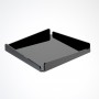 Black plexiglass tray - Thickness 3 mm - H 2 cm