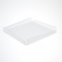 Satijnen plexiglas schaal - Dikte 3 mm - H 2 cm