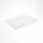 Satijnen plexiglas schaal - Dikte 3 mm - H 2 cm