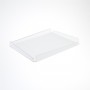 Vassoio in plexiglass satinato - Spessore 3 mm - H 2 cm