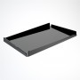 Black plexiglass tray - Thickness 3 mm - H 2 cm