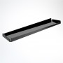 Black plexiglass tray - Thickness 3 mm - H 2 cm