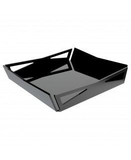 E-632 - Vassoio in plexiglass nero - Spessore 3 mm - H 5 cm