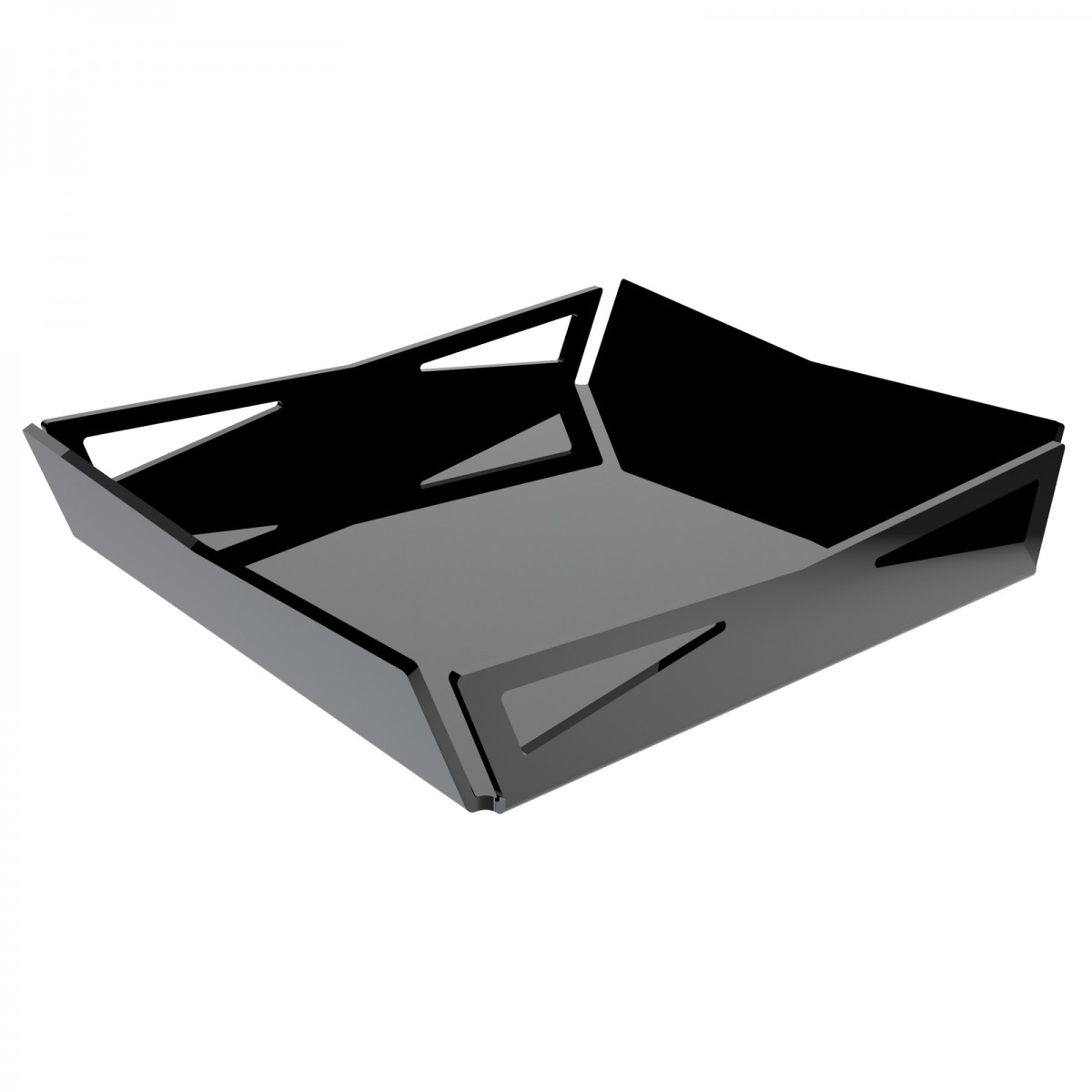 E-632 - Vassoio in plexiglass nero - Spessore 3 mm - H 5 cm