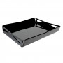 Black plexiglass tray - Thickness 3 mm - H 5 cm