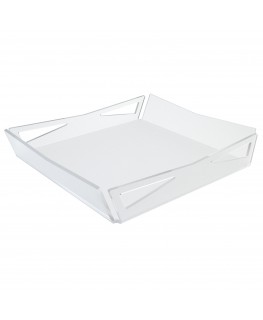 E-633 - Vassoio in plexiglass satinato -Spessore 3 mm - H 5 cm