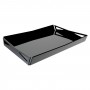 Black plexiglass tray - Thickness 3 mm - H 5 cm