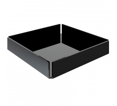 E-635 - Vassoio in plexiglass nero - Spessore 3 mm - H 5 cm