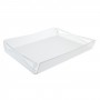 Satijnen plexiglas schaal - Dikte 3 mm - H 5 cm