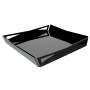 Black plexiglass tray - Thickness 3 mm - H 5 cm