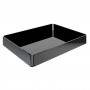 Schwarzes Plexiglastablett - Dicke 3 mm - H 5 cm