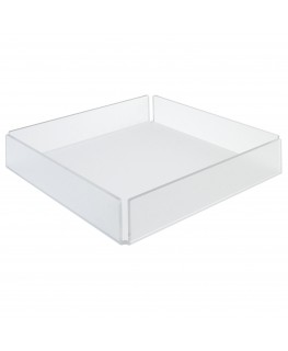 E-636 - Vassoio in plexiglass satinato -Spessore 3 mm - H 5 cm