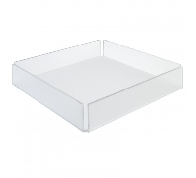 E-636 - Vassoio in plexiglass satinato -Spessore 3 mm - H 5 cm