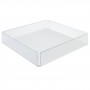 Vassoio in plexiglass satinato -Spessore 3 mm - H 5 cm