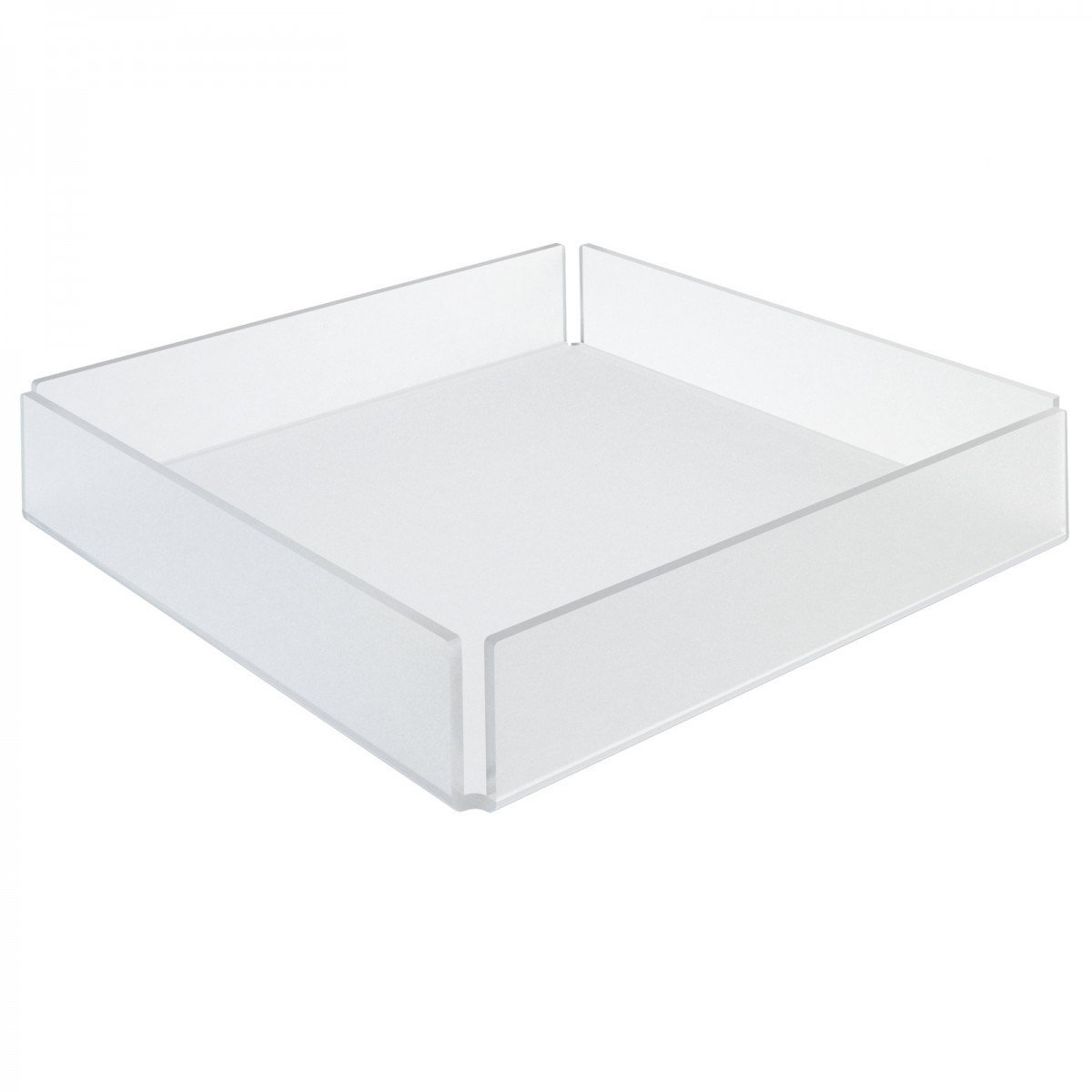 E-636 - Vassoio in plexiglass satinato -Spessore 3 mm - H 5 cm