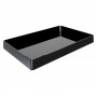 Zwarte plexiglas schaal - Dikte 3 mm - H 5 cm