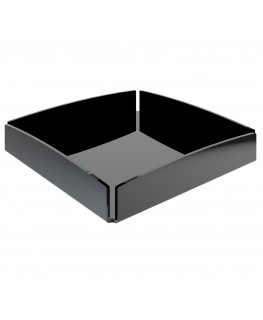 E-638 - Vassoio in plexiglass nero - Spessore 3 mm - H 5 cm