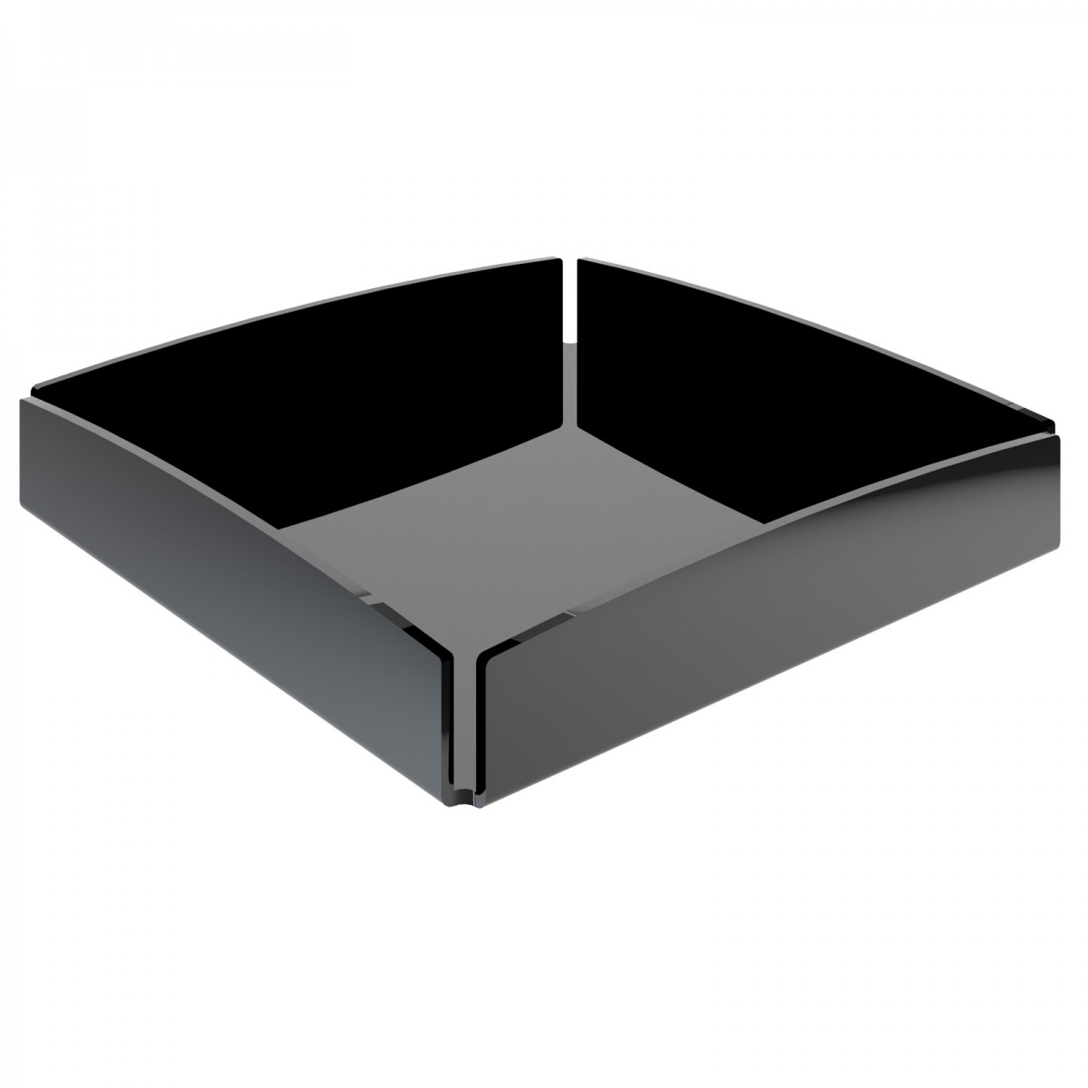 E-638 - Vassoio in plexiglass nero - Spessore 3 mm - H 5 cm