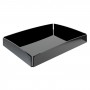 Bandeja de plexiglás negro - Grosor 3 mm - Alt. 5 cm
