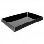 Vassoio in plexiglass nero - Spessore 3 mm - H 5 cm