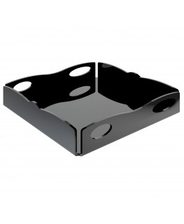 E-641 - Vassoio in plexiglass nero - Spessore 3 mm - H 5 cm