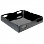 Black plexiglass tray - Thickness 3 mm - H 5 cm