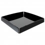 Bandeja de plexiglás negro - Grosor 3 mm - Alt. 5 cm