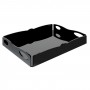 Black plexiglass tray - Thickness 3 mm - H 5 cm