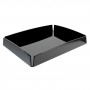 Black plexiglass tray - Thickness 3 mm - H 5 cm