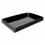 Black plexiglass tray - Thickness 3 mm - H 5 cm