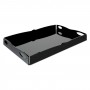 Black plexiglass tray - Thickness 3 mm - H 5 cm