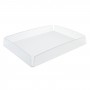 Tablett aus satiniertem Plexiglas - Dicke 3 mm - H 5 cm