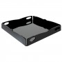 Black plexiglass tray - Thickness 3 mm - H 5 cm