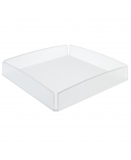 E-639 - Vassoio in plexiglass satinato - Spessore 3 mm - H 5 cm
