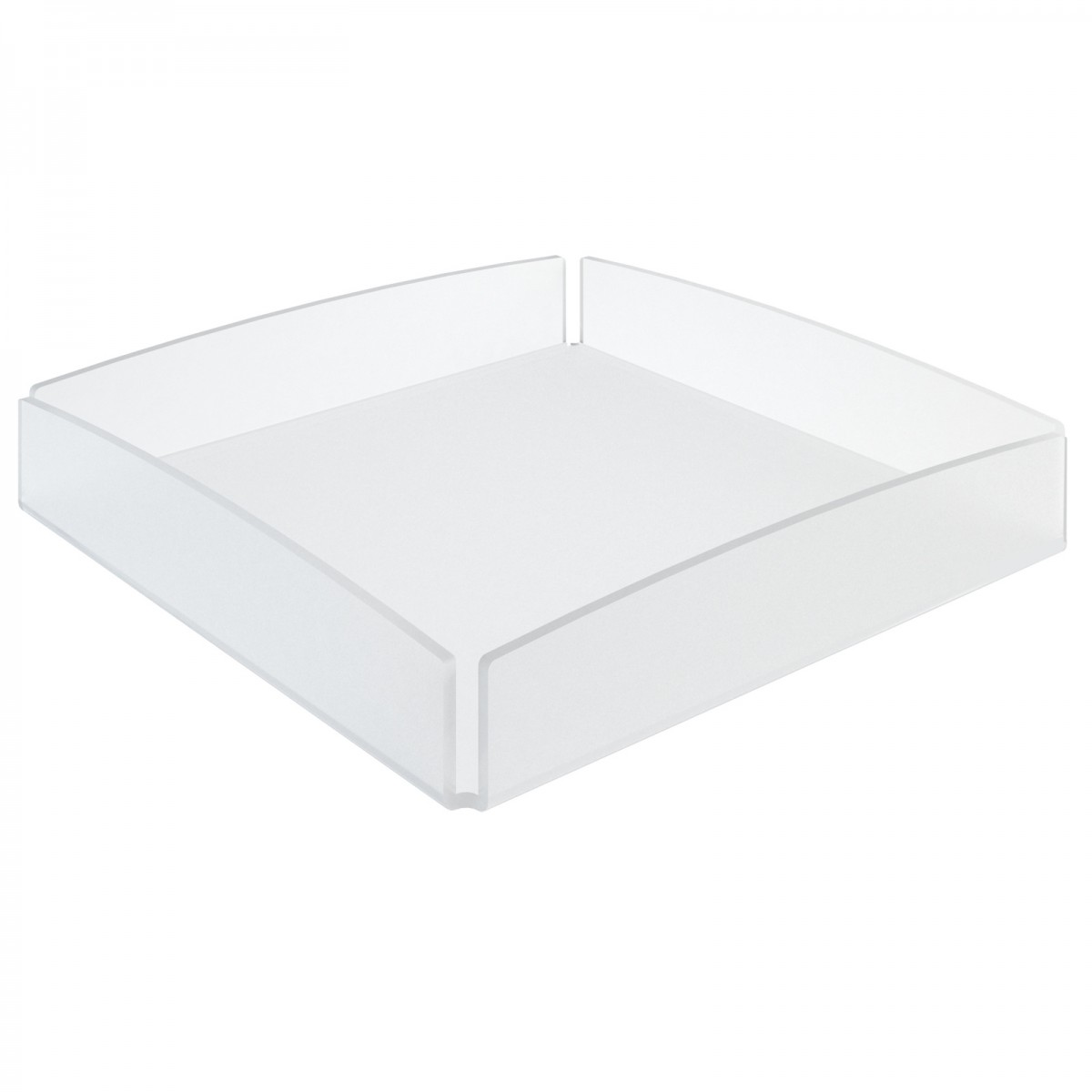 E-639 - Vassoio in plexiglass satinato - Spessore 3 mm - H 5 cm