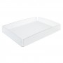 Tablett aus satiniertem Plexiglas - Dicke 3 mm - H 5 cm