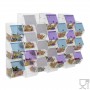 Clear or coloured acrylic candy or grain bin display with reclosable opening and a spoon holder Dimensions: 14.96’’Wx5.91Dx 16.5