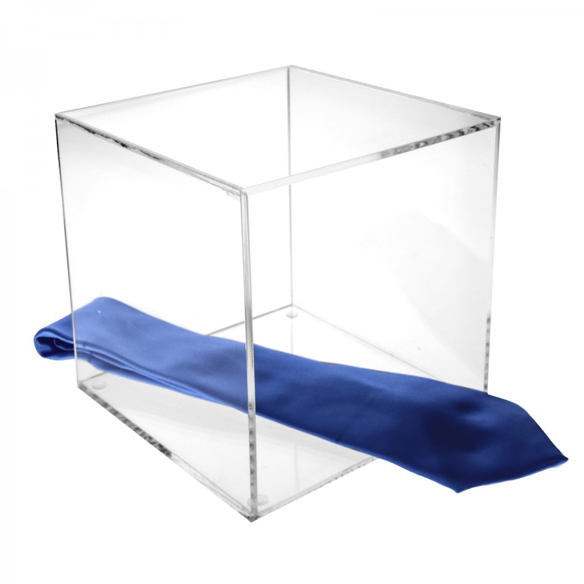 PERSONALIZZABILE - Cubo - Teca 4 Lati Chiusi e 2 Aperti - Plexiglass  Trasparente - Spessore 5 mm