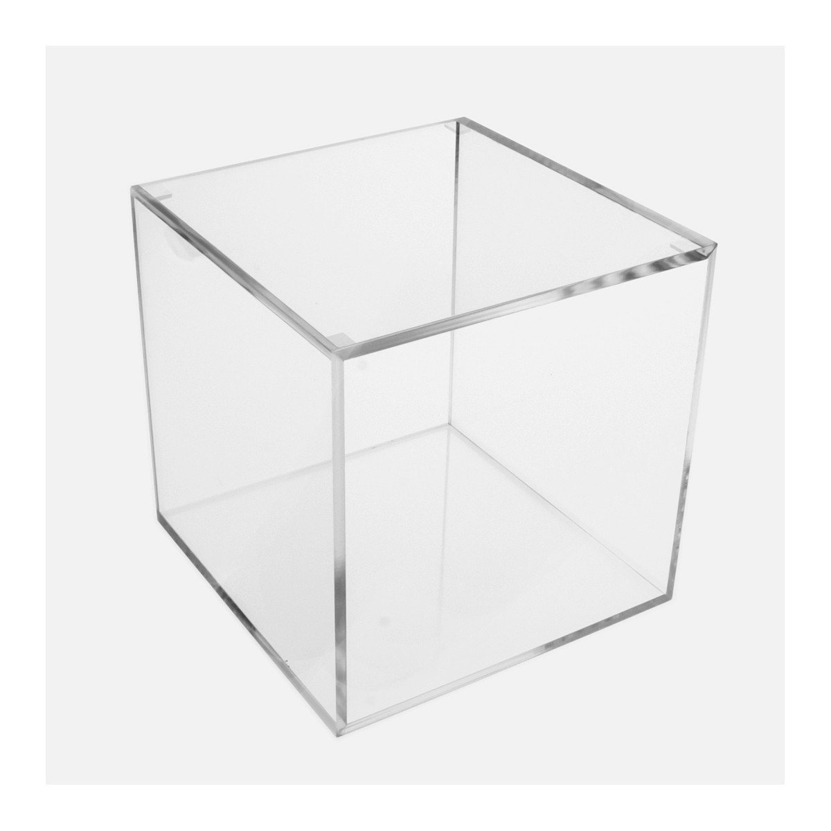 Cubo 5 Lati Chiusi + Coperchio Appoggiato in plexiglass trasparente -  Spessore 5