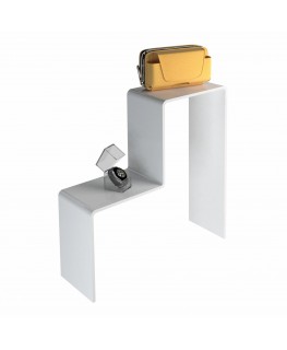 E-551 SCL-X - PERSONALIZZABILE - Scaletta - Alzatina Monofacciale 2 Livelli - Plex Bianco - Spessore 5 mm