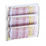 Transparante plexiglas wanddisplay voor wedbriefjes en krasloten
