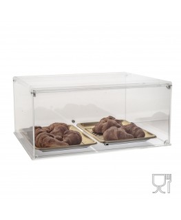 E-061 VB-X - PERSONALIZZABILE - Vetrina da banco in plexiglass trasparente bifacciale - Spessore 5 mm