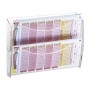 Transparante plexiglas wanddisplay voor wedbriefjes en krasloten
