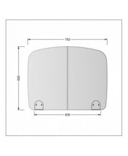 E-699 PAR - Parafiato o pannello separatore in plexiglass trasparente - 70xh60 cm