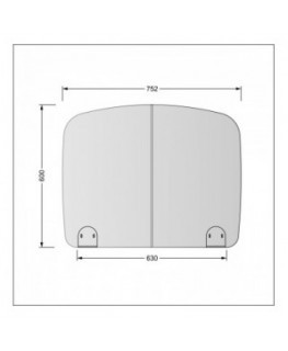 E-699 PAR - Parafiato o pannello separatore in plexiglass trasparente - 70xh60 cm
