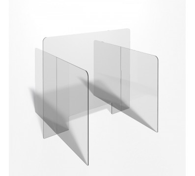 E-705 PAR - Parafiato o pannello separatore in plexiglass trasparente - 90xh70 cm