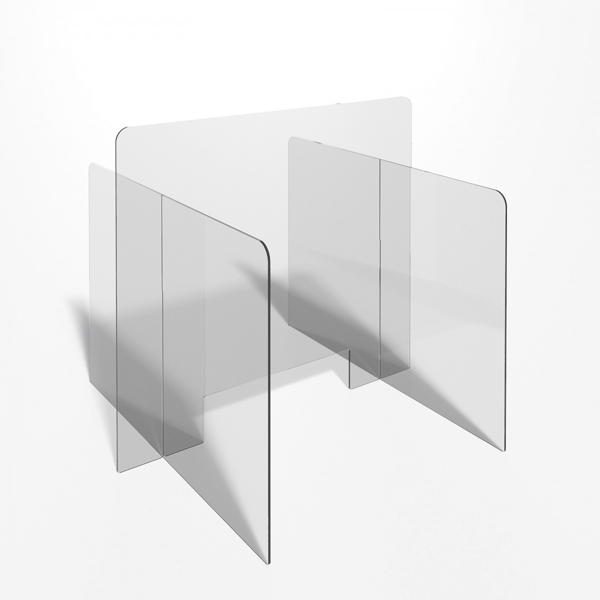 E-705 PAR - Parafiato o pannello separatore in plexiglass trasparente - 90xh70 cm