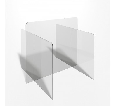 E-706 PAR - Parafiato o pannello separatore in plexiglass trasparente - 100xh70 cm