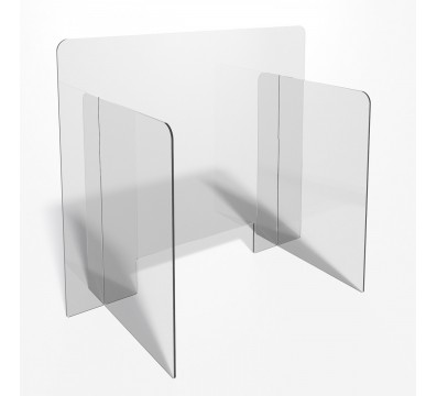 E-707 PAR - Parafiato o pannello separatore in plexiglass trasparente - 80xh70 cm
